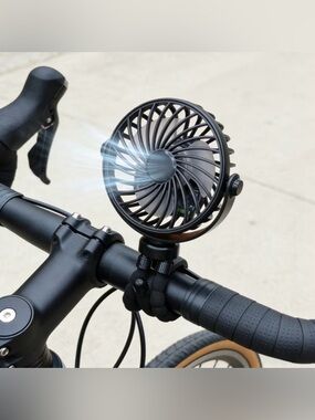 Portable Handlebar Fan Black NEW